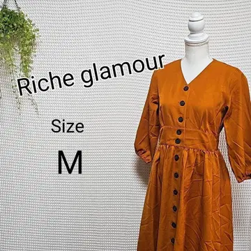 Riche glamour 오렌지 롱 원피스 M