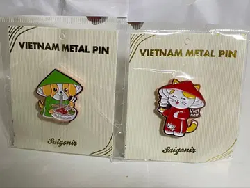 [ 만박 ] 베트남 파빌리온/핀 배지(개 고양이) 2세트