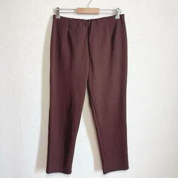 [ 빅 사이즈 ] RosMarine 브라운 스트라이프 캐주얼 팬츠 3L