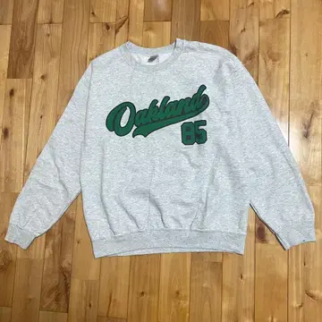 칼리지 로고 크루넥 오버 사이즈 맨투맨/트레이닝복