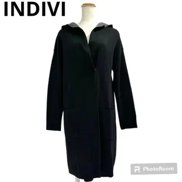 인디비 INDIVI 여성용 롱 가디건 M 블랙