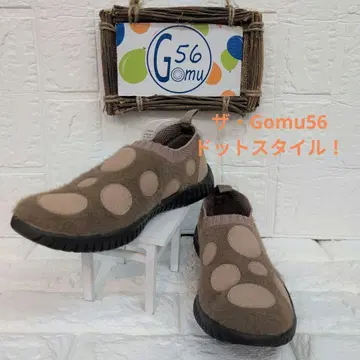 Gomu56 도트 무늬 슬립온 플랫 스니커즈 M 사이즈
