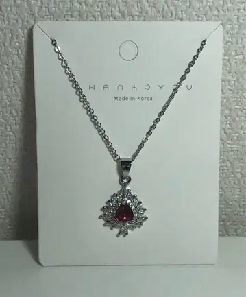 실버 루비 펜던트 목걸이 새상품