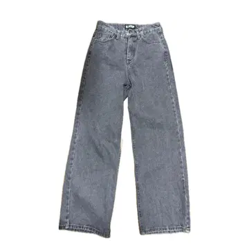 BLACKUP 그레이 스트레이트 데님