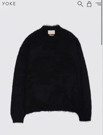 YOKE 3Color Mix Mohair Crewneck Sweater