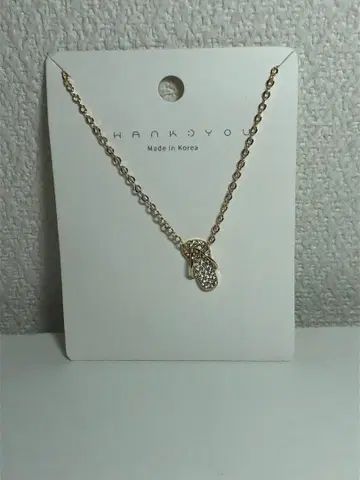 스톤 부착 골드 목걸이 새상품