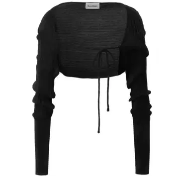 threetimes 발레코어 볼레로 블랙 프리 사이즈