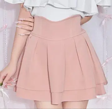 미셸 마카롱 슬림 레그 스커트 핑크