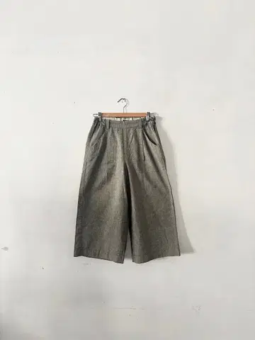 PallasPalace 하운드투스 체크 패턴 와이드 팬츠 코튼