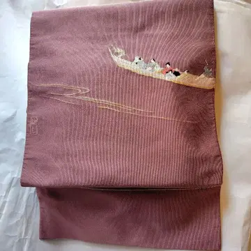 자카드 나고야 오비 건네기 그림 앤티크