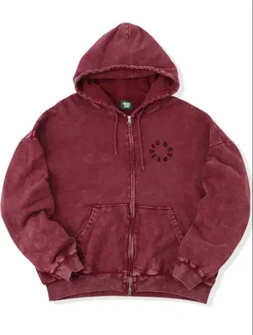 That's Life 빨간색 지퍼 후드티