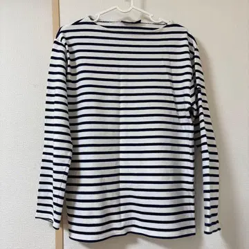 [컨디션 최상] 세인트 제임스 바스크 셔츠 화이트 네이비 T3