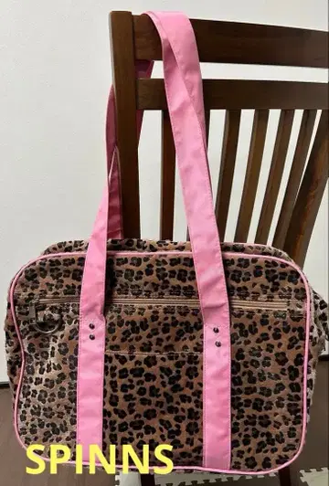 SPINNS 스핀스 스쿨백 레오파드 무늬 핑크