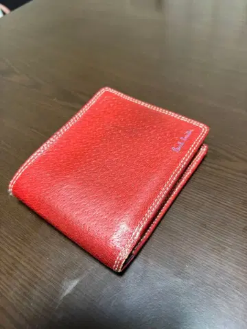 폴스미스 빨간색 가죽 접이식 지갑