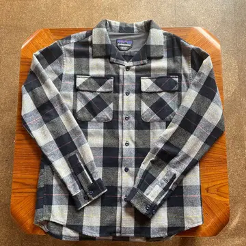 PATAGONIA 울 플란넬 오픈 카라 셔츠
