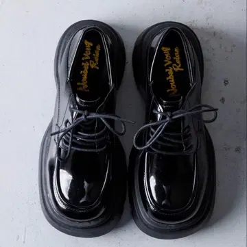 2WAY 통굽 스퀘어토 트랙 밑창 옥스퍼드 신발