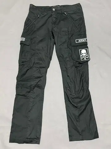 하이드로겐/블랙 카고 팬츠/30인치/스컬 디자인
