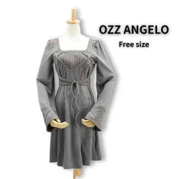 미사용품 오즈 앙제 스퀘어 넥 튜닉 원피스 그레이 프리
