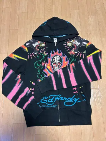 Ed Hardy 풀 집업 후드티 L 사이즈