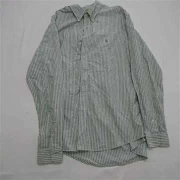 랄프 로렌 커스텀 핏 스트라이프 셔츠 XL 그린 계열 긴팔