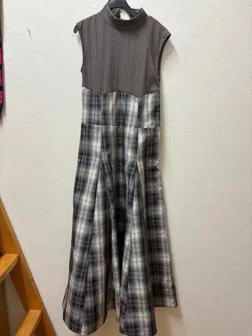 dazzlin 체크 슬리브리스 코르셋 원피스 dazzlin