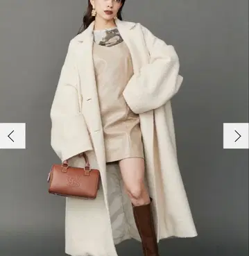 EVRIS 오버 사이즈 칼라 롱 코트