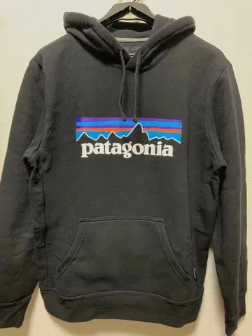 patagonia 블랙 후드 부착 후드티 S