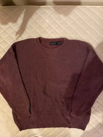 Lands' End 퍼플 니트 스웨터 90s 짧은 기장