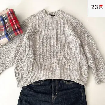 23구 38 울 캐시미어 니트 카멜 혼방