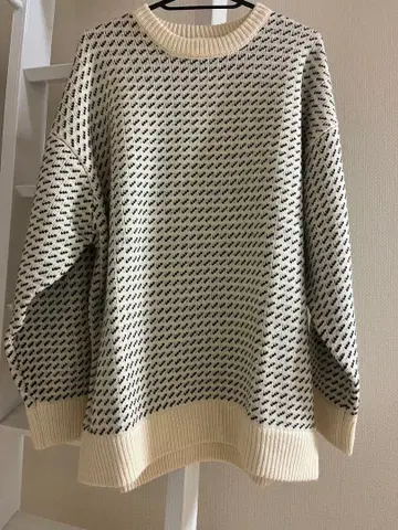 MACOBER 마코버 가을/겨울 니트 올 패턴 스웨터 니트 남성용