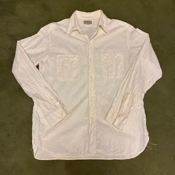 버즈릭슨 화이트 샴브레이 긴팔 워크 셔츠 BR25996