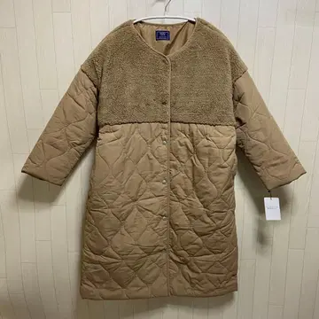 [미사용 새상품] MARBLE WALTZ 보아 퀼팅 코트