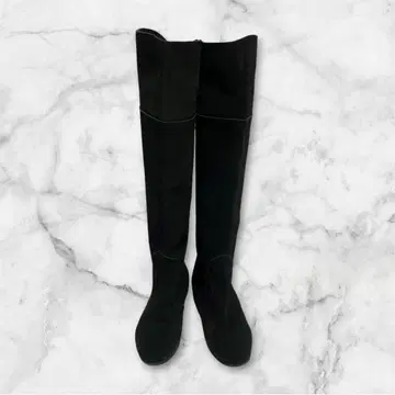 심플 착용하기 쉬운 스웨이드 롱 부츠 L 블랙