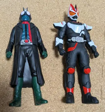 [가면라이더] 소프트 비닐 신 가면라이더(코트ver.)&가면라이더 기츠