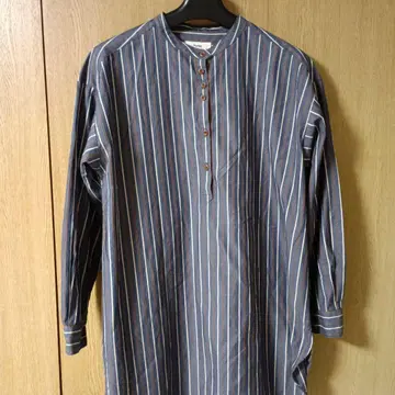 parkes 스트라이프 긴팔 튜닉 셔츠