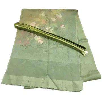 a861 순수 실크 오비 장식 천 허리띠 세트 기모노