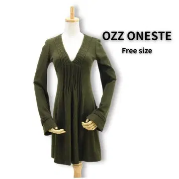 새상품급 OZZ ONESTE 울 터치 플레어 슬리브 튜닉 원피스