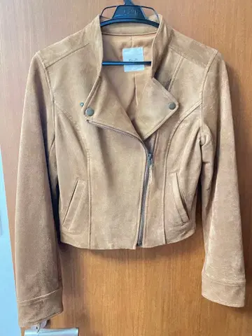 [ 새상품급 ] MULLER 베이지 스웨이드 라이더 자켓 프리 사이즈