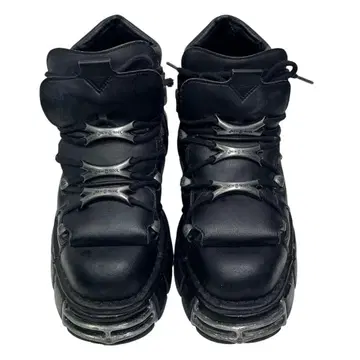 New Rock M-106-S1 통굽 레이스업 부츠 Size 42