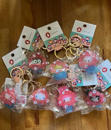 미야쿠미야쿠 산리오 클리어 입체 마스코트 클리어 컬러 키링