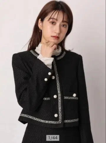 트위드 크롭 자켓 리랜드트루