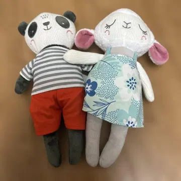 첫 번째 친구 (팬더, 토끼) 토이저러스 봉제 인형 2개