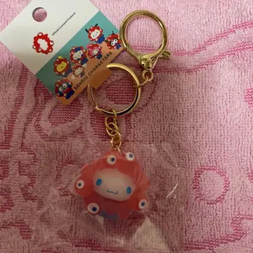 미야쿠미야쿠 산리오 입체 마스코트 클리어 컬러 키링 시나모롤