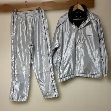 BOXE SPORTS 방한복 BOXE 실버 나일론 자켓 상하의