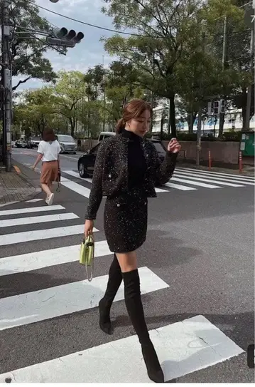 sheller 셰리에 스팽글 부착 셋업