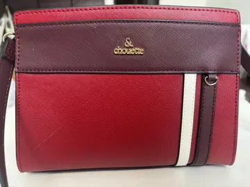 & chouette 빨간색 스트라이프 숄더백