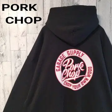 a75 [레어 XL] 포크찹 서클빅 로고 후드티 최고 디자인