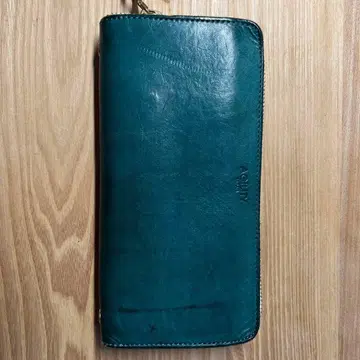 다크 그린 가죽 장지갑