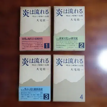 불꽃은 흐른다 전 4권 세트입니다. 오야케 소이치.