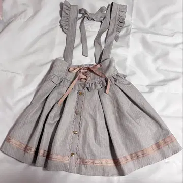 리즈리사 LIZLISA 서스펜더 스커트 라벤더